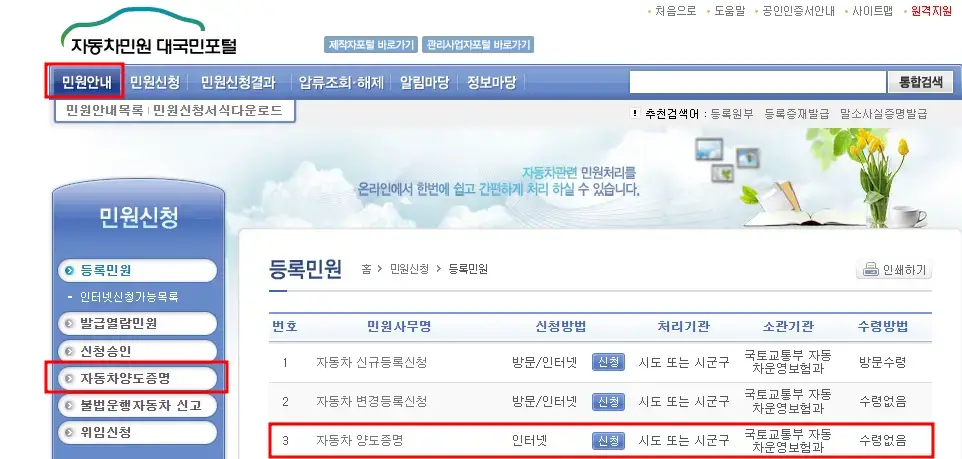 자동차 명의 이전