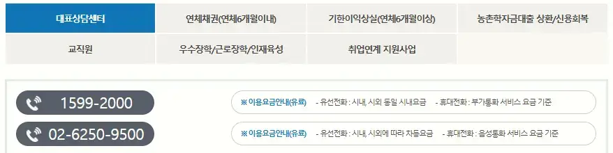 한국장학재단 고객센터 전화번호 